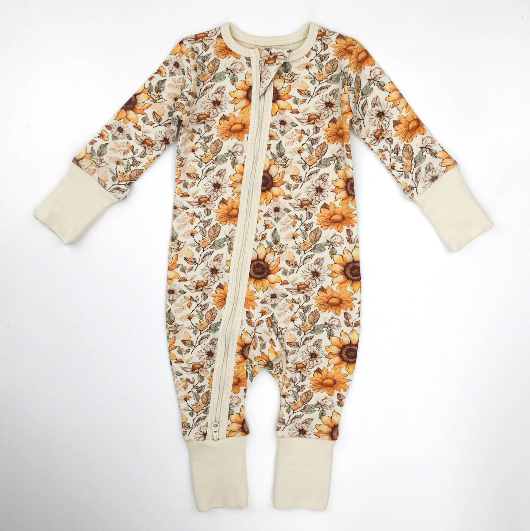 Organic Cotton Baby Pajamas 2-Way Zip Front Zipper Sleeper, Bryony