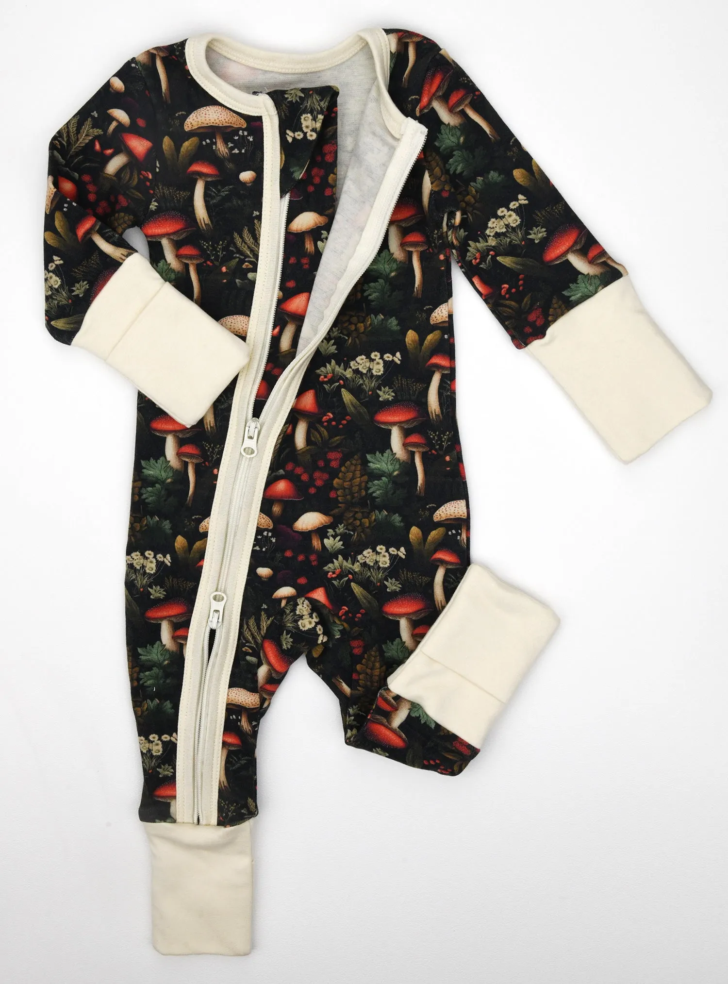 Organic Cotton Baby Pajamas 2-Way Zip Front Zipper Sleeper, Glade