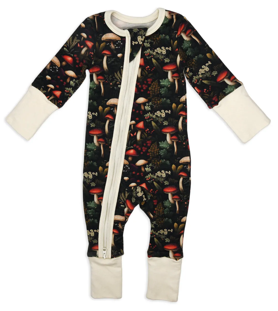 Organic Cotton Baby Pajamas 2-Way Zip Front Zipper Sleeper, Glade