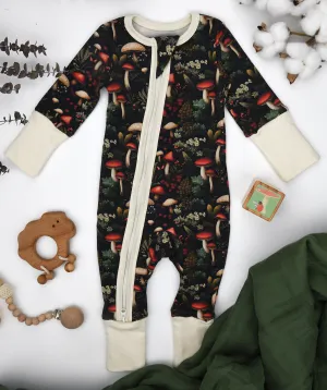 Organic Cotton Baby Pajamas 2-Way Zip Front Zipper Sleeper, Glade