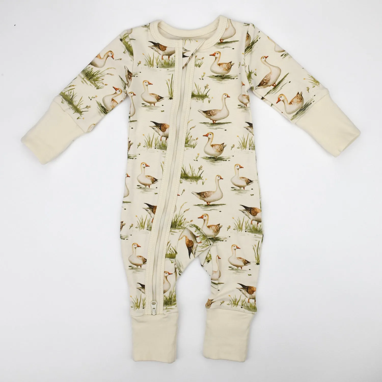 Organic Cotton Baby Pajamas 2-Way Zip Front Zipper Sleeper, Marley