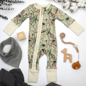 Organic Cotton Baby Pajamas 2-Way Zip Front Zipper Sleeper, Mau