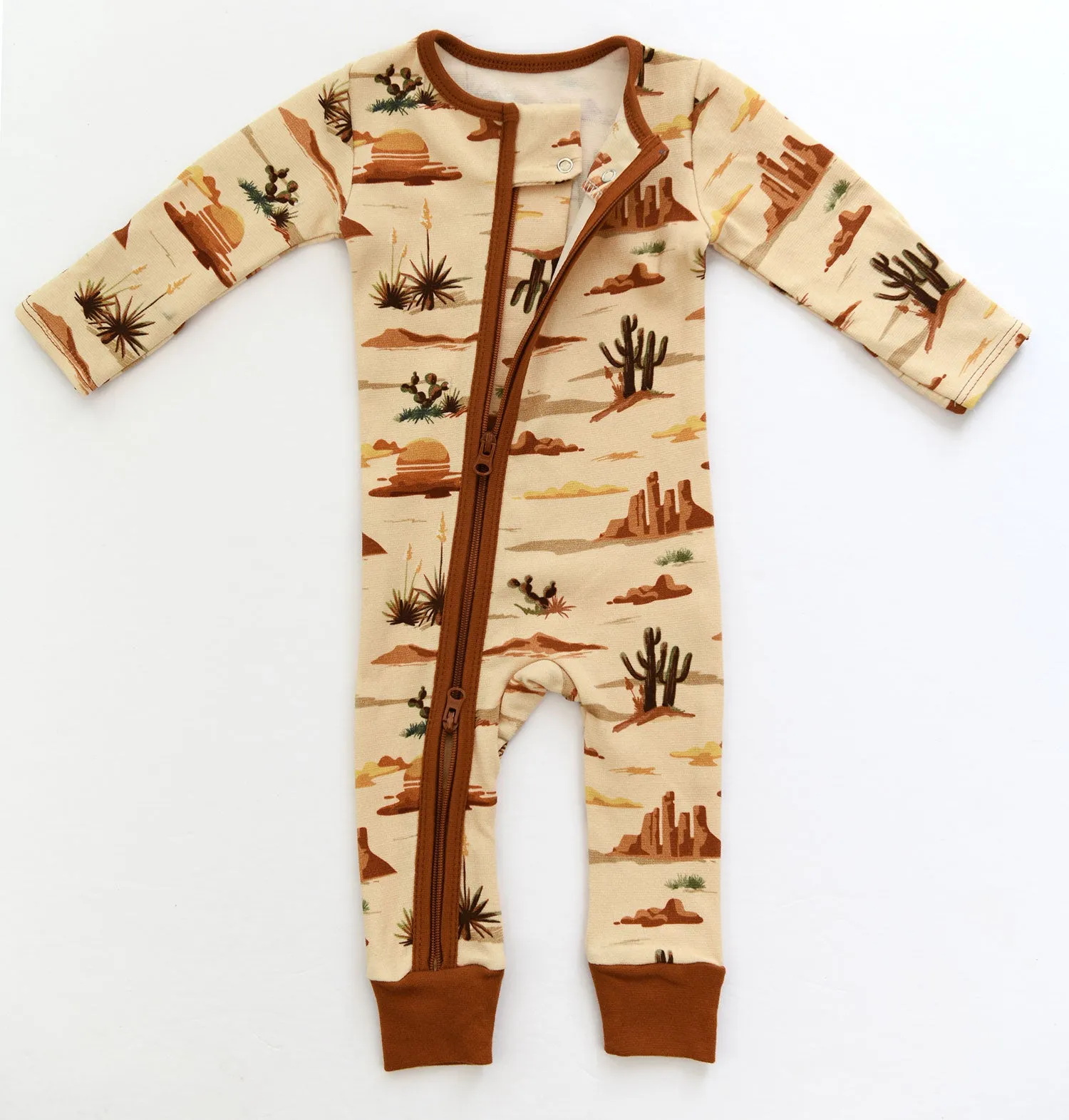 Organic Cotton Baby Pajamas 2-Way Zip Front Zipper Sleeper, Moab