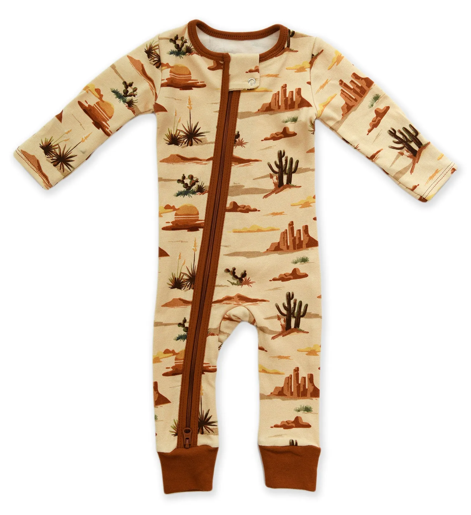 Organic Cotton Baby Pajamas 2-Way Zip Front Zipper Sleeper, Moab
