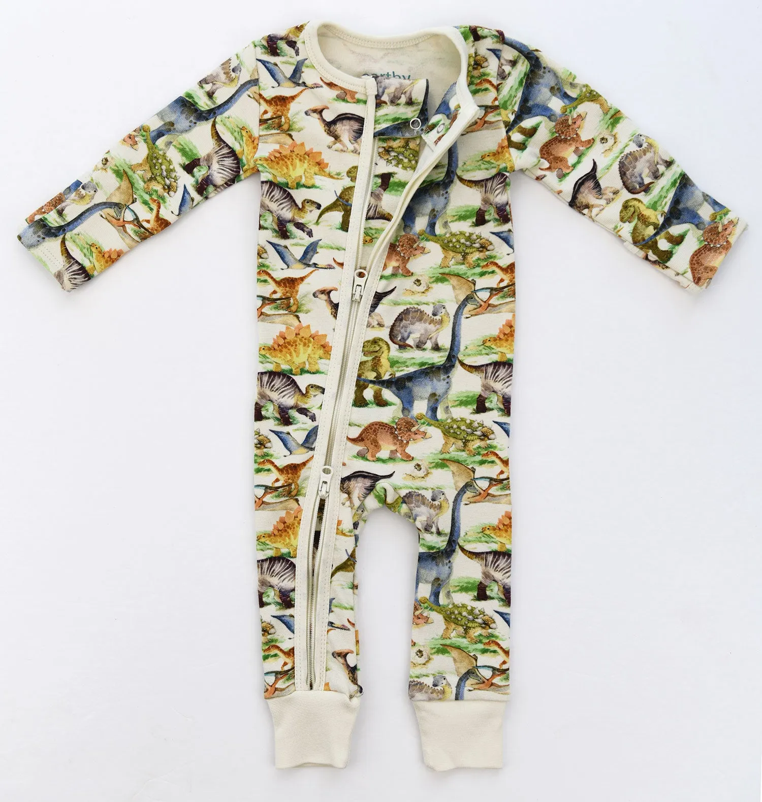 Organic Cotton Baby Pajamas 2-Way Zip Front Zipper Sleeper, Scout