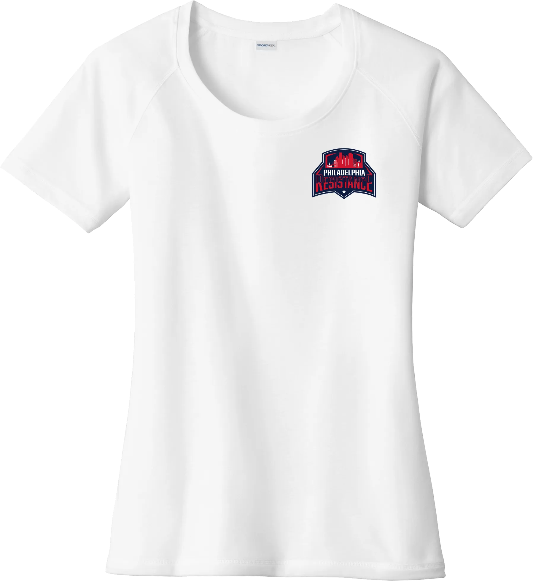 Philadelphia Resistance Ladies PosiCharge Tri-Blend Wicking Scoop Neck Raglan Tee