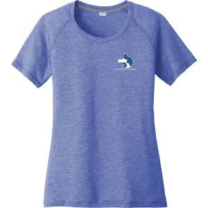 Pittsburgh Huskies Ladies PosiCharge Tri-Blend Wicking Scoop Neck Raglan Tee