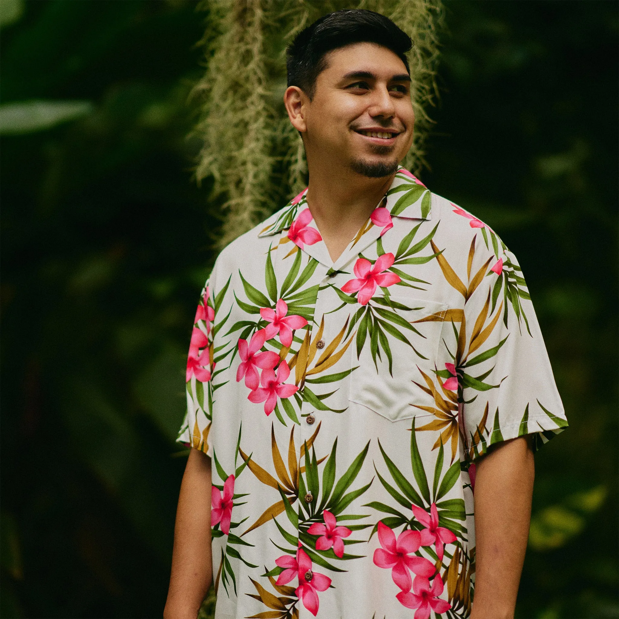 Plumeria Cluster Aloha Shirt