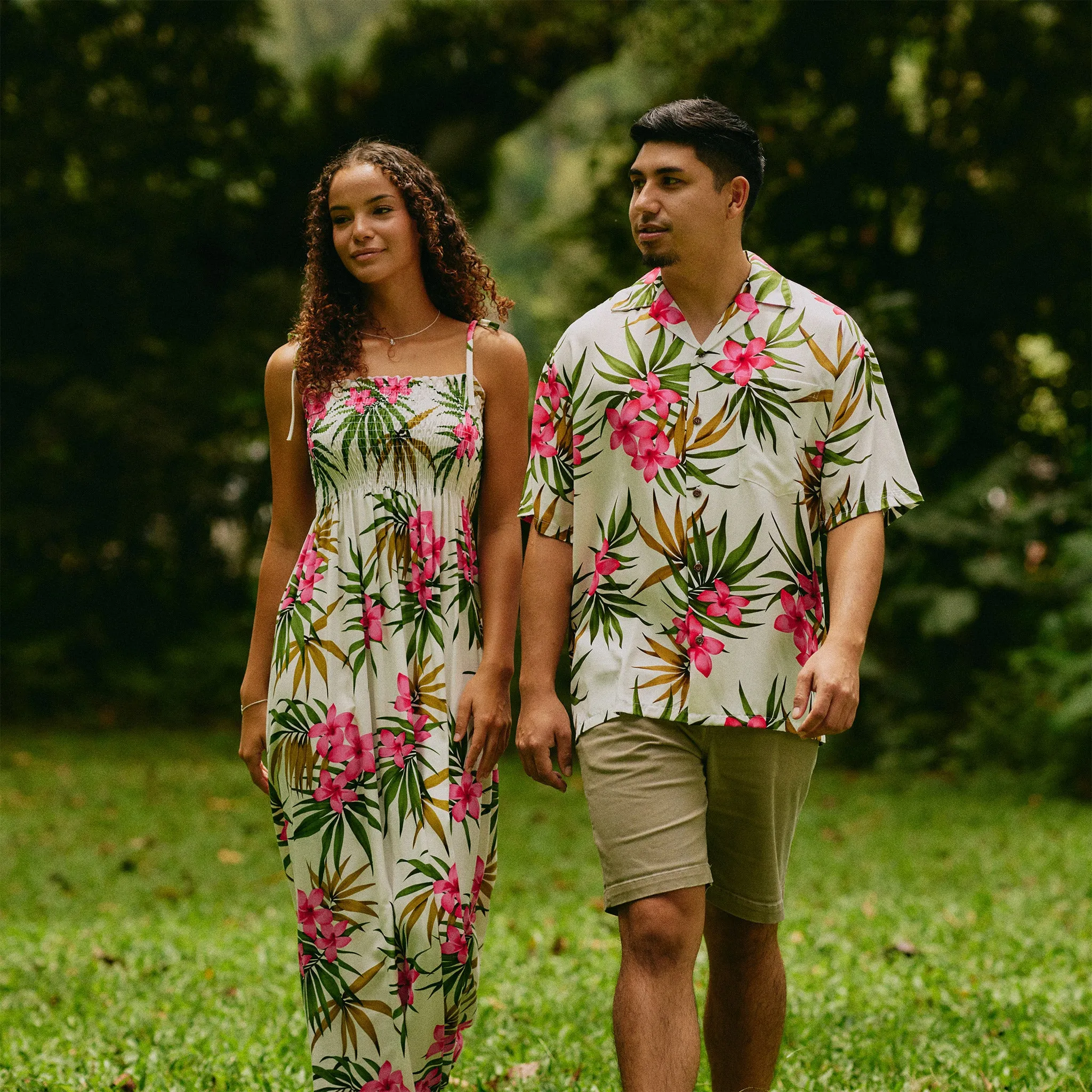 Plumeria Cluster Aloha Shirt