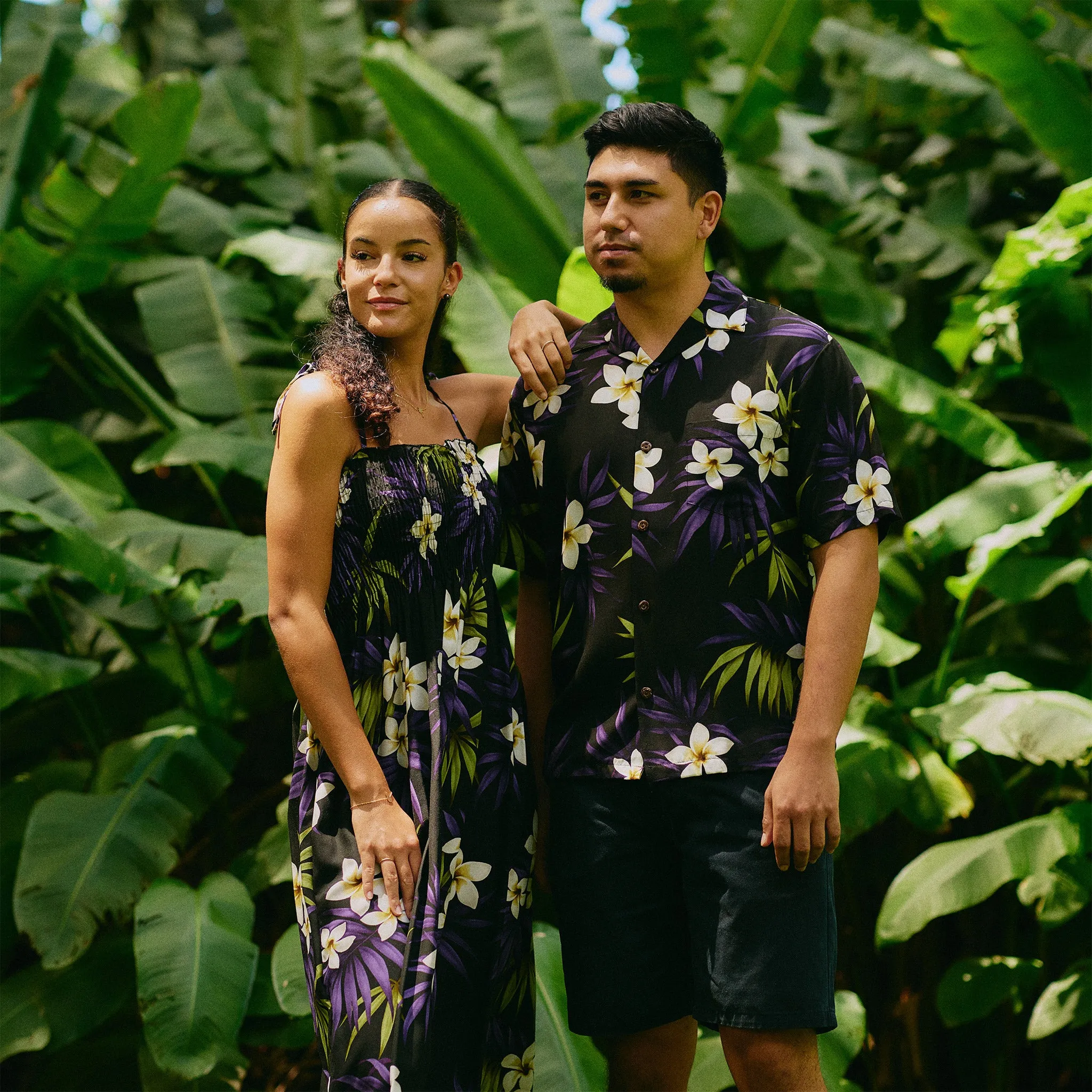 Plumeria Cluster Aloha Shirt