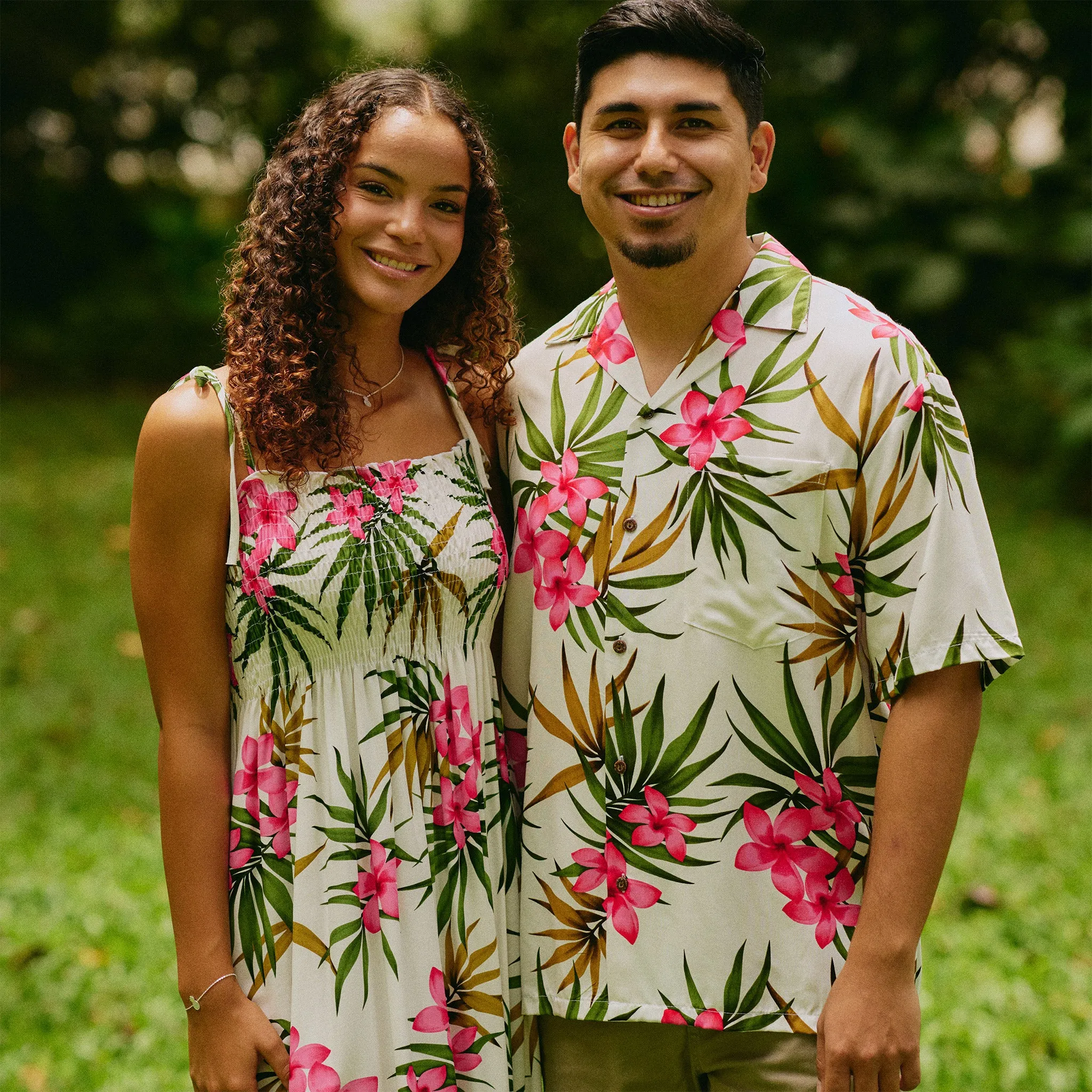 Plumeria Cluster Aloha Shirt