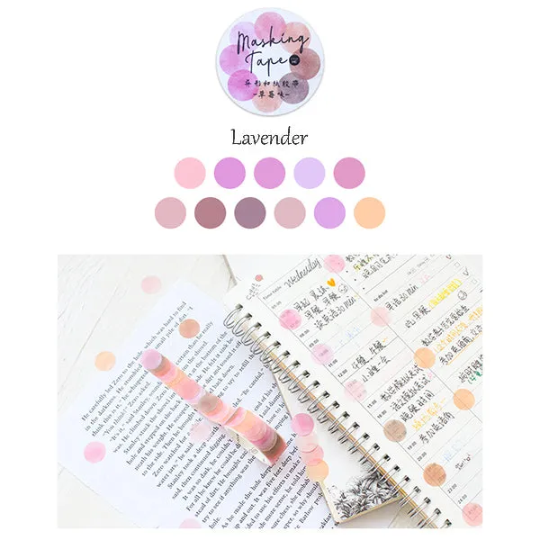 Polka Dot Watercolor Masking Tape Stickers
