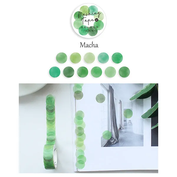 Polka Dot Watercolor Masking Tape Stickers