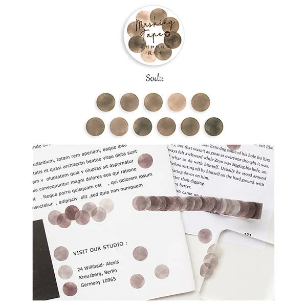 Polka Dot Watercolor Masking Tape Stickers