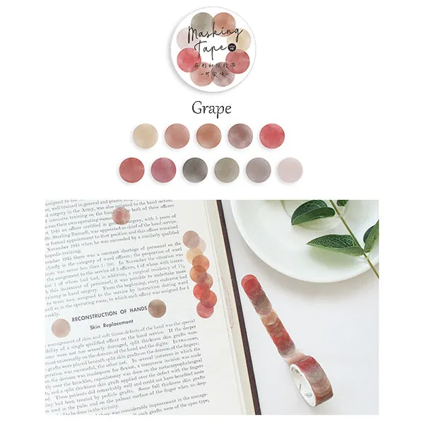 Polka Dot Watercolor Masking Tape Stickers