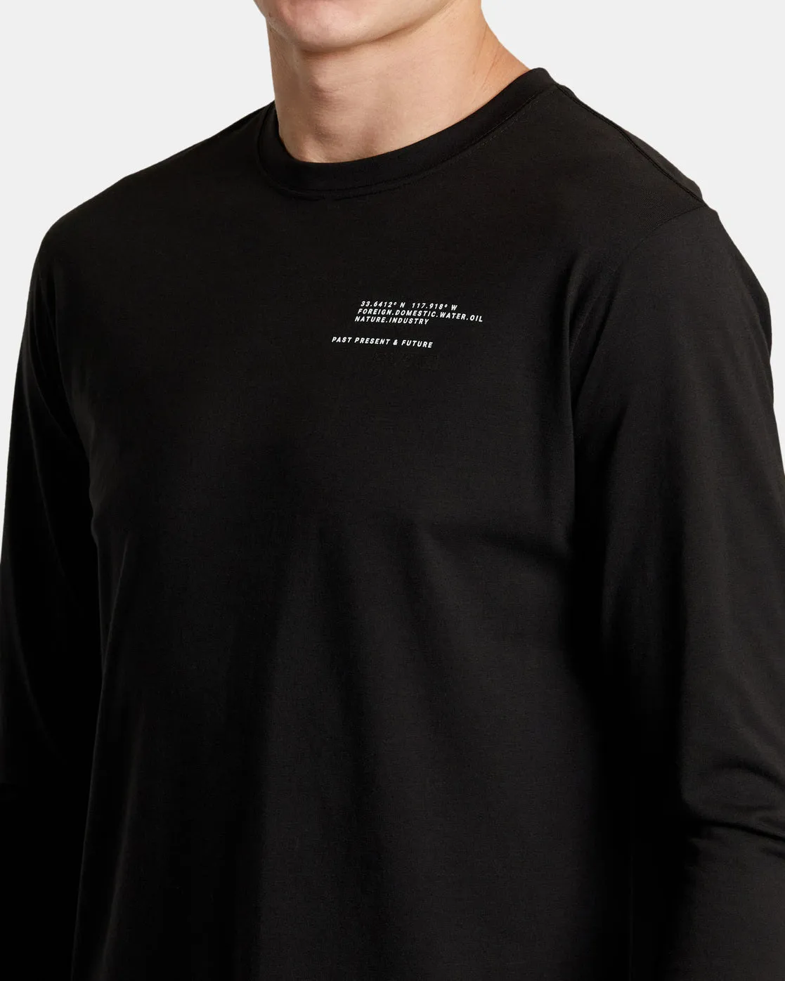 Reflective Base Long Sleeve Tee - Black