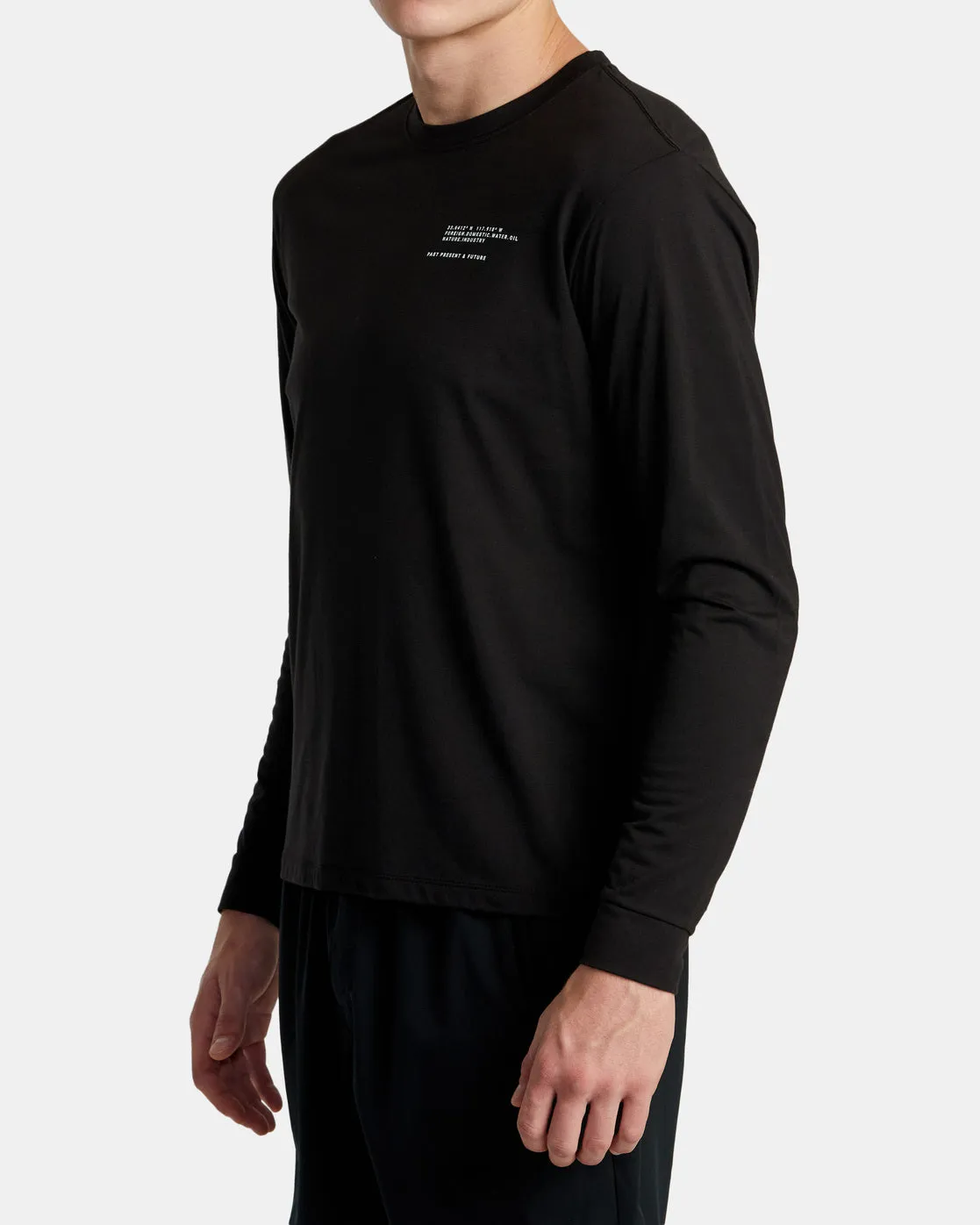 Reflective Base Long Sleeve Tee - Black