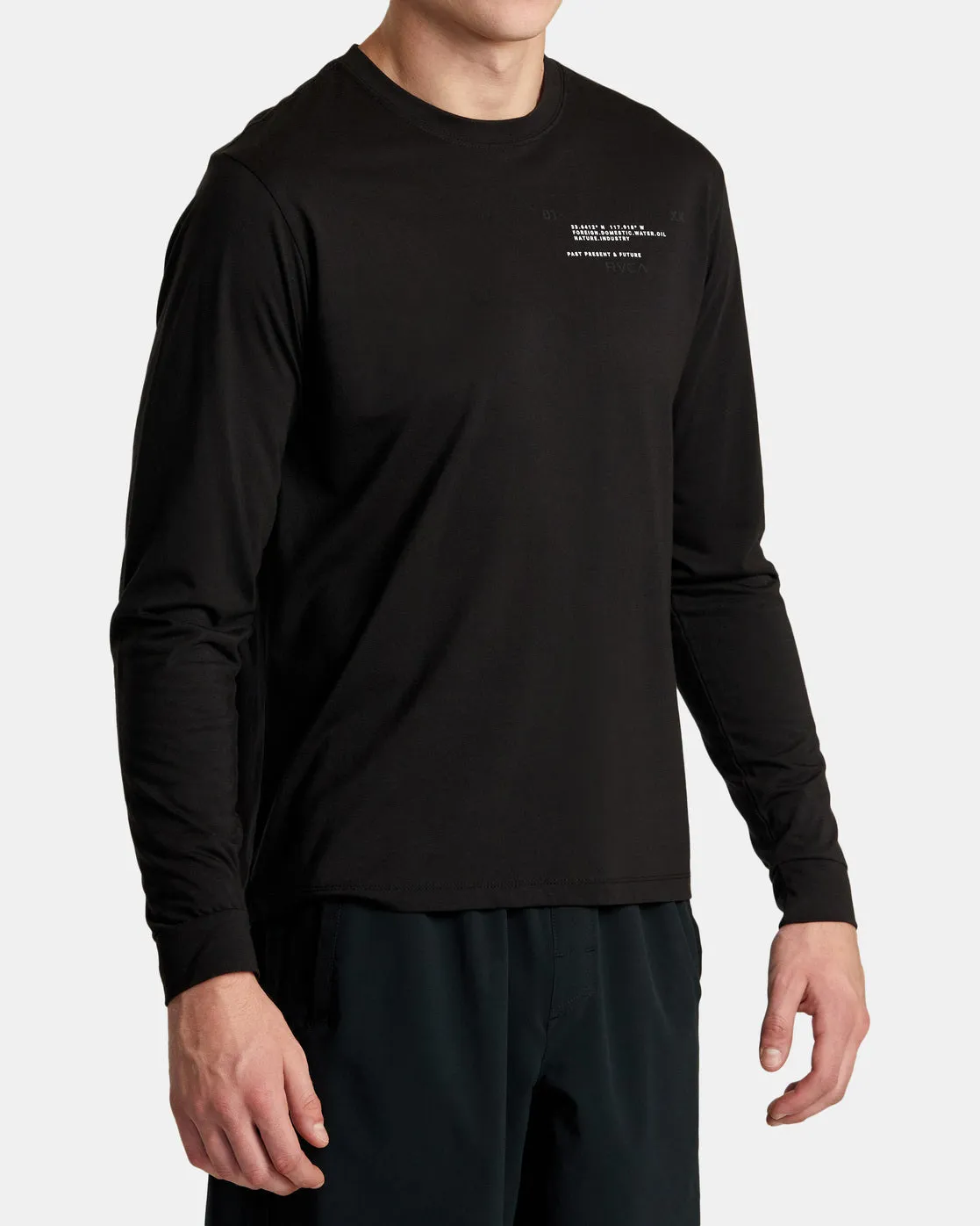 Reflective Base Long Sleeve Tee - Black