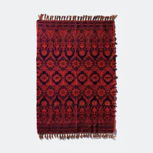 Reversible Jacquard Rug - Navy Blue