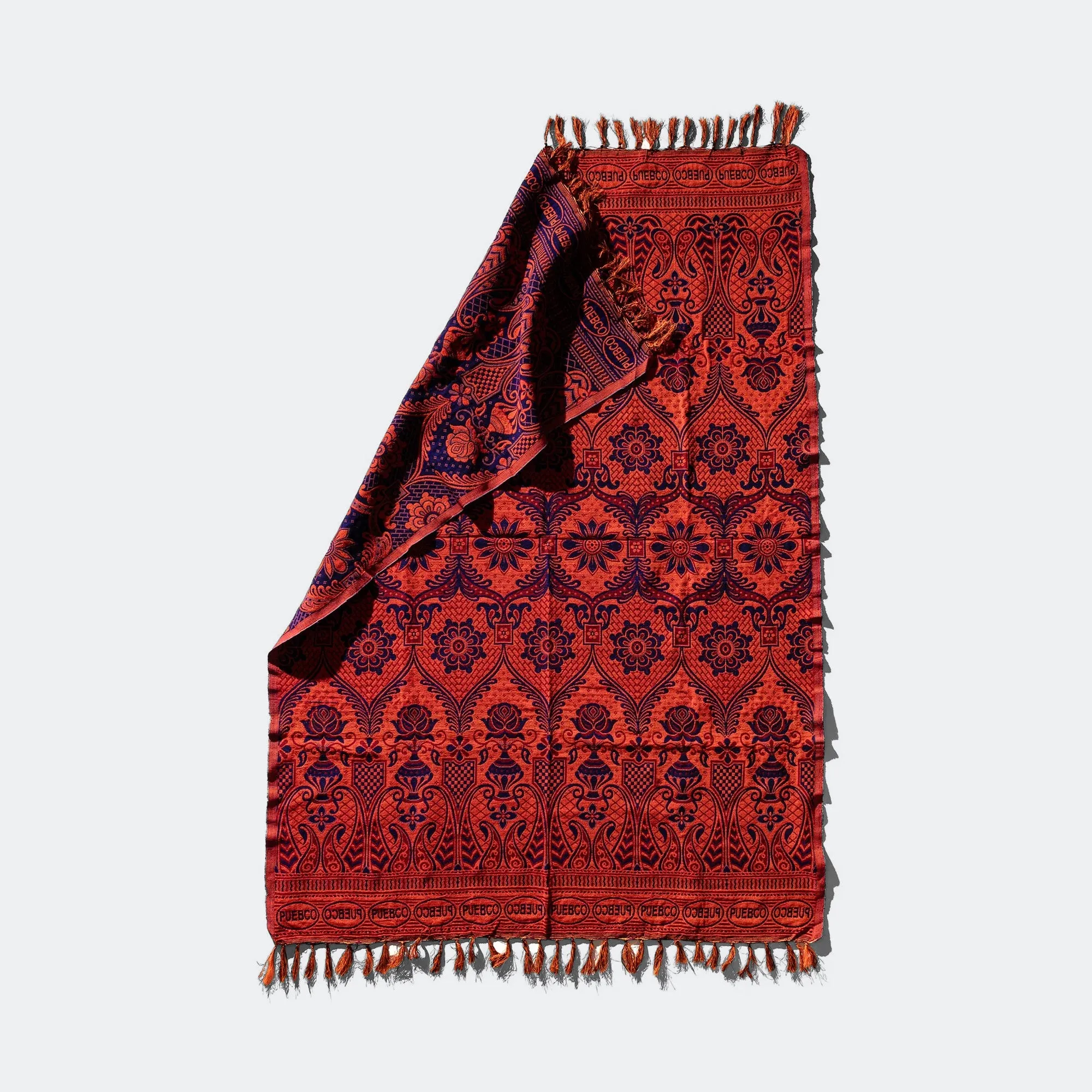 Reversible Jacquard Rug - Navy Blue