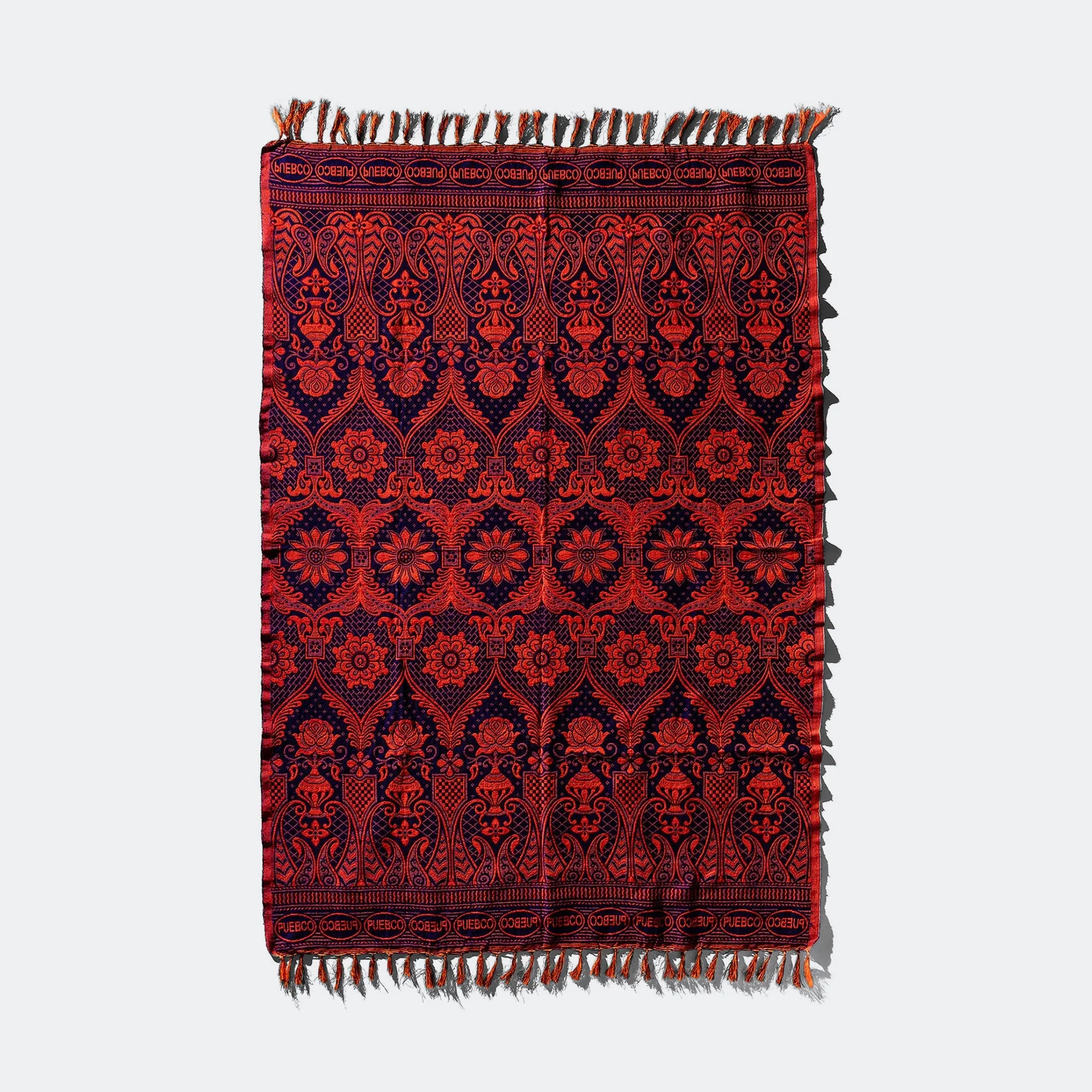 Reversible Jacquard Rug - Navy Blue
