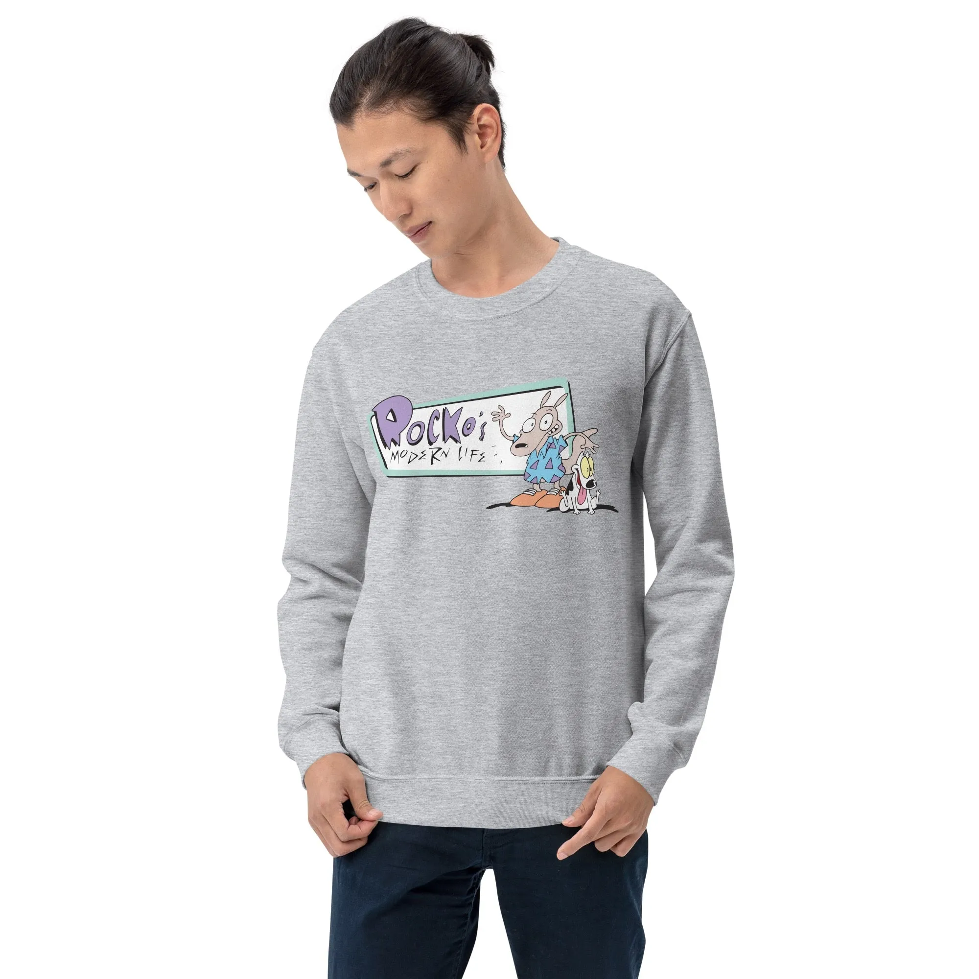 Rocko's Modern Life Logo Adult Crewneck Sweatshirt