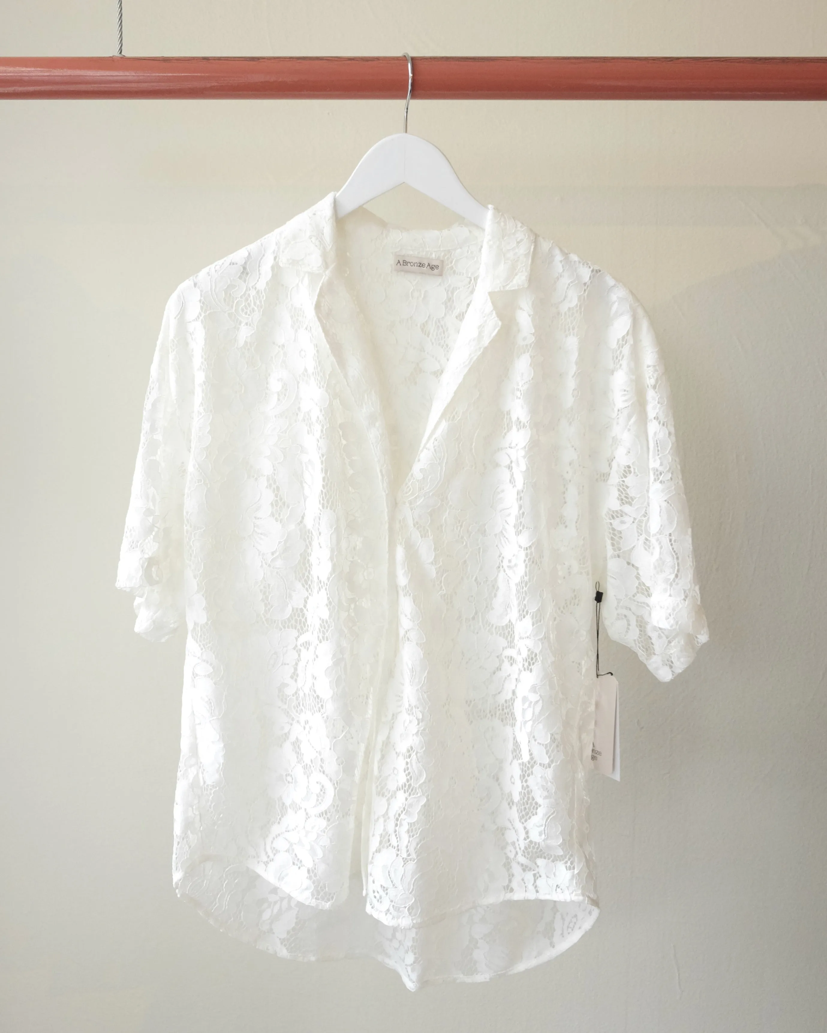 Romeo Top, White Lace