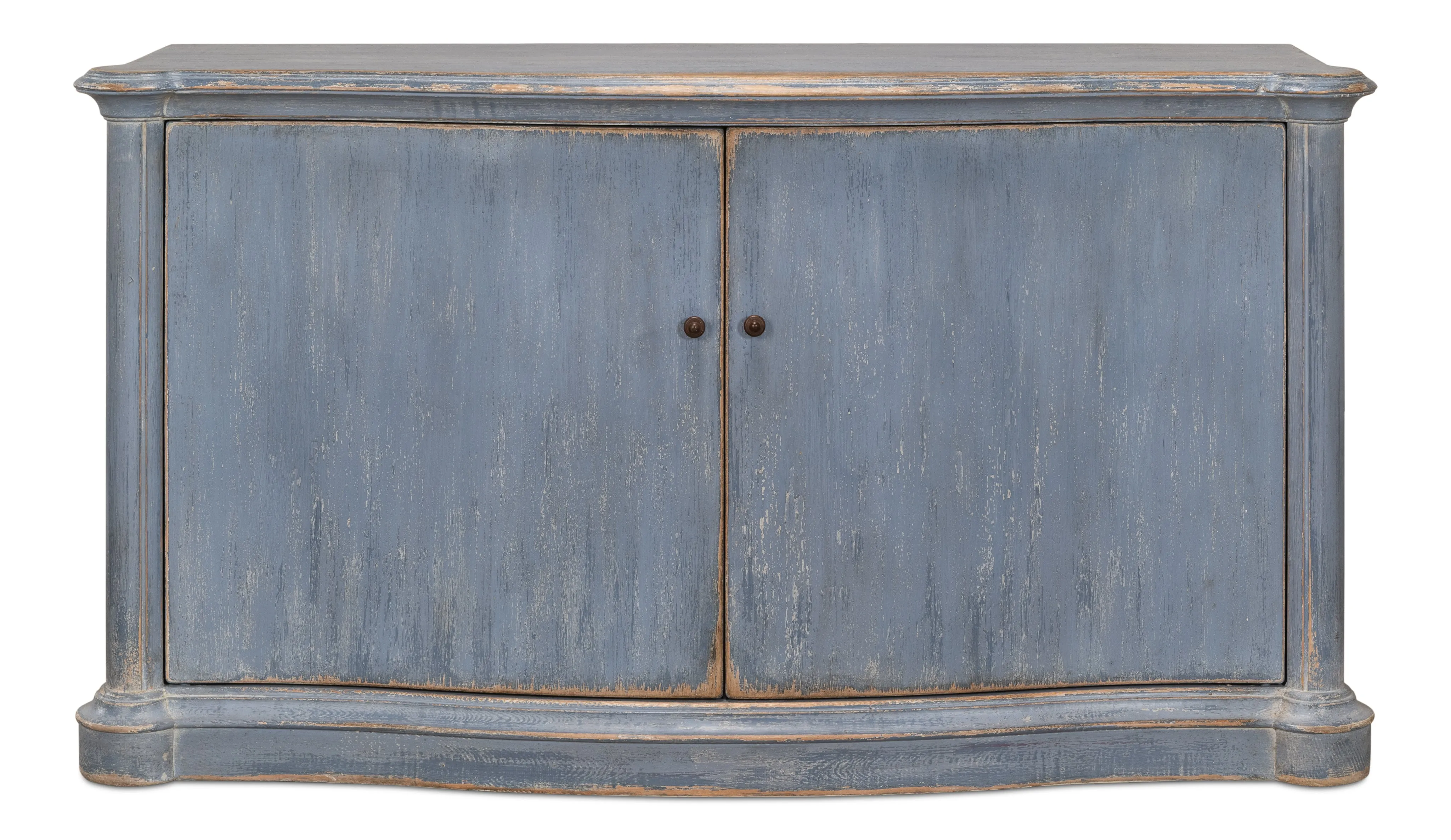 Sarreid - Columns Bowfront Sideboard  Blue - Blue - Traditional