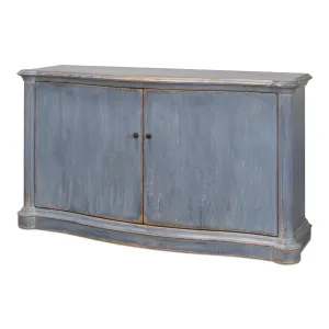 Sarreid - Columns Bowfront Sideboard  Blue - Blue - Traditional