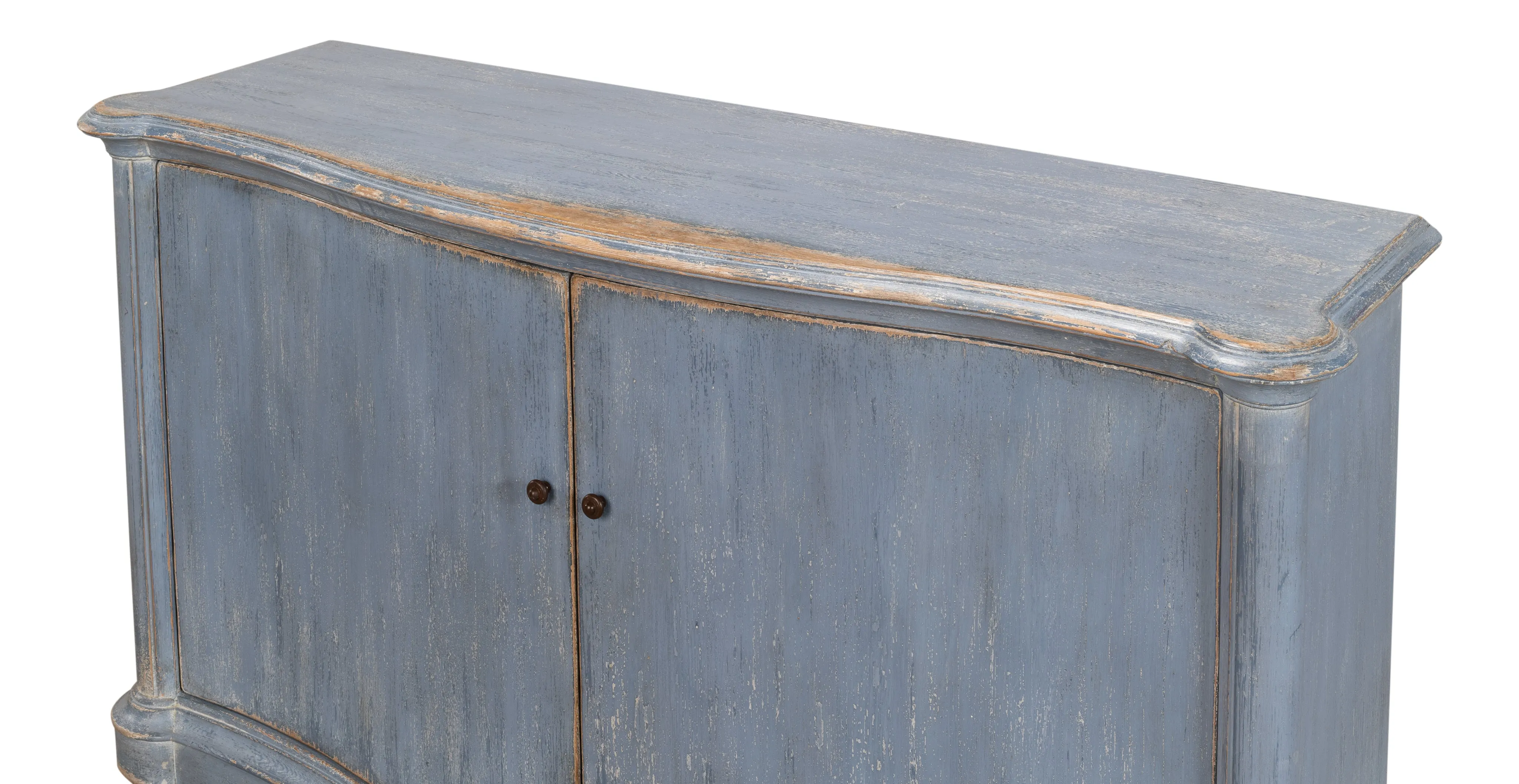 Sarreid - Columns Bowfront Sideboard  Blue - Blue - Traditional