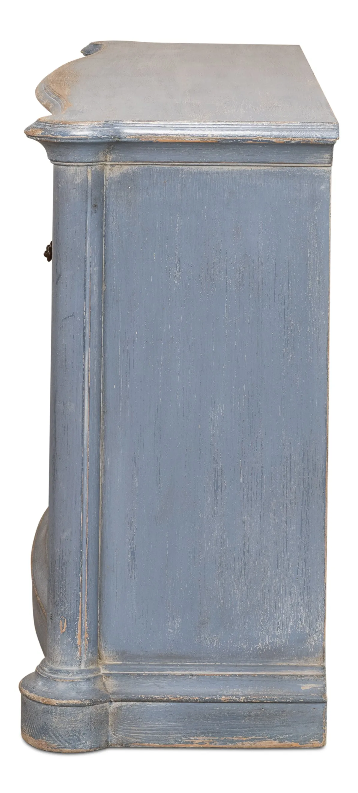 Sarreid - Columns Bowfront Sideboard  Blue - Blue - Traditional