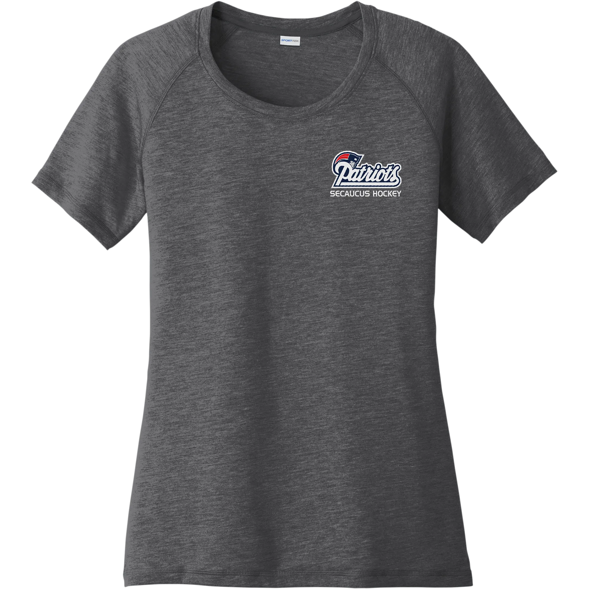 Secaucus Patriots Ladies PosiCharge Tri-Blend Wicking Scoop Neck Raglan Tee