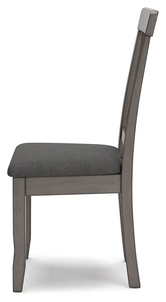Shullden Dining Table and 4 Chairs in Gray