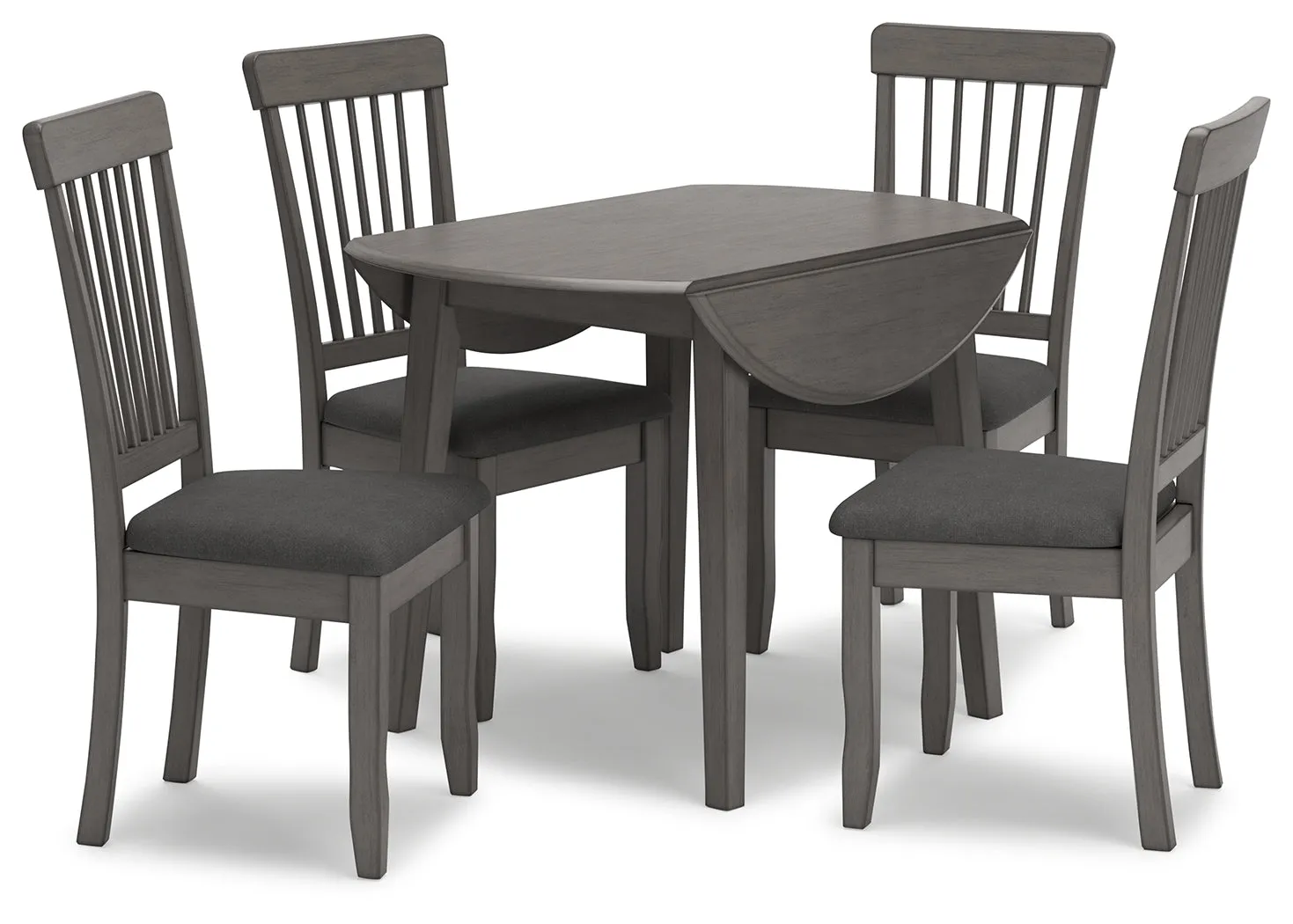 Shullden Dining Table and 4 Chairs in Gray