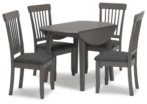 Shullden Dining Table and 4 Chairs in Gray