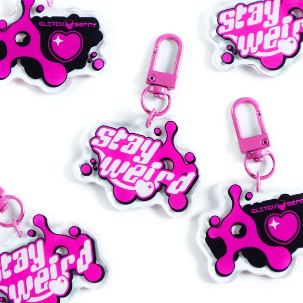 Stay Weird Acrylic Keychain