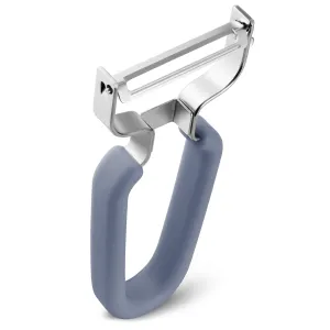 Swissler Silicone Soft Grip Ultra Sharp Stainless Steel Peeler (Gray)