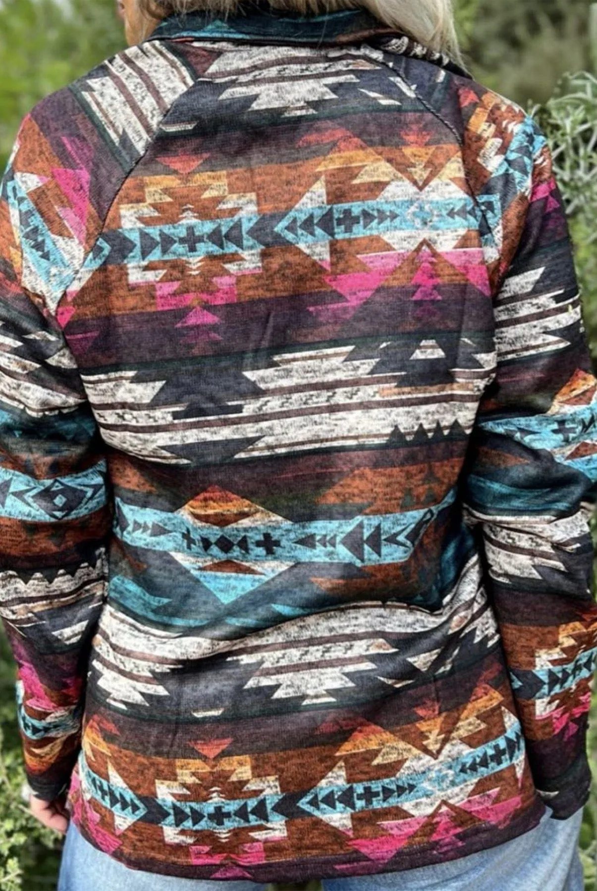 The Fall Abilene Aztec Pullover Top