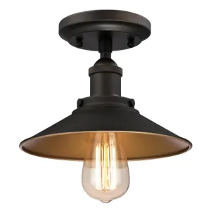 Westinghouse 6336000 1 Light Semi-Flush Oil Rubbed Bronze Finish and Metallic Bronze Interior