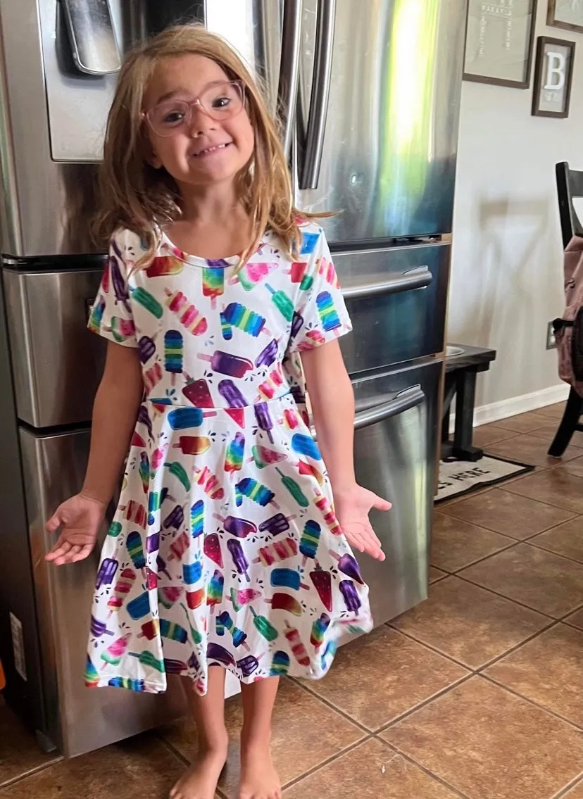 White Popsicle Swing Dress