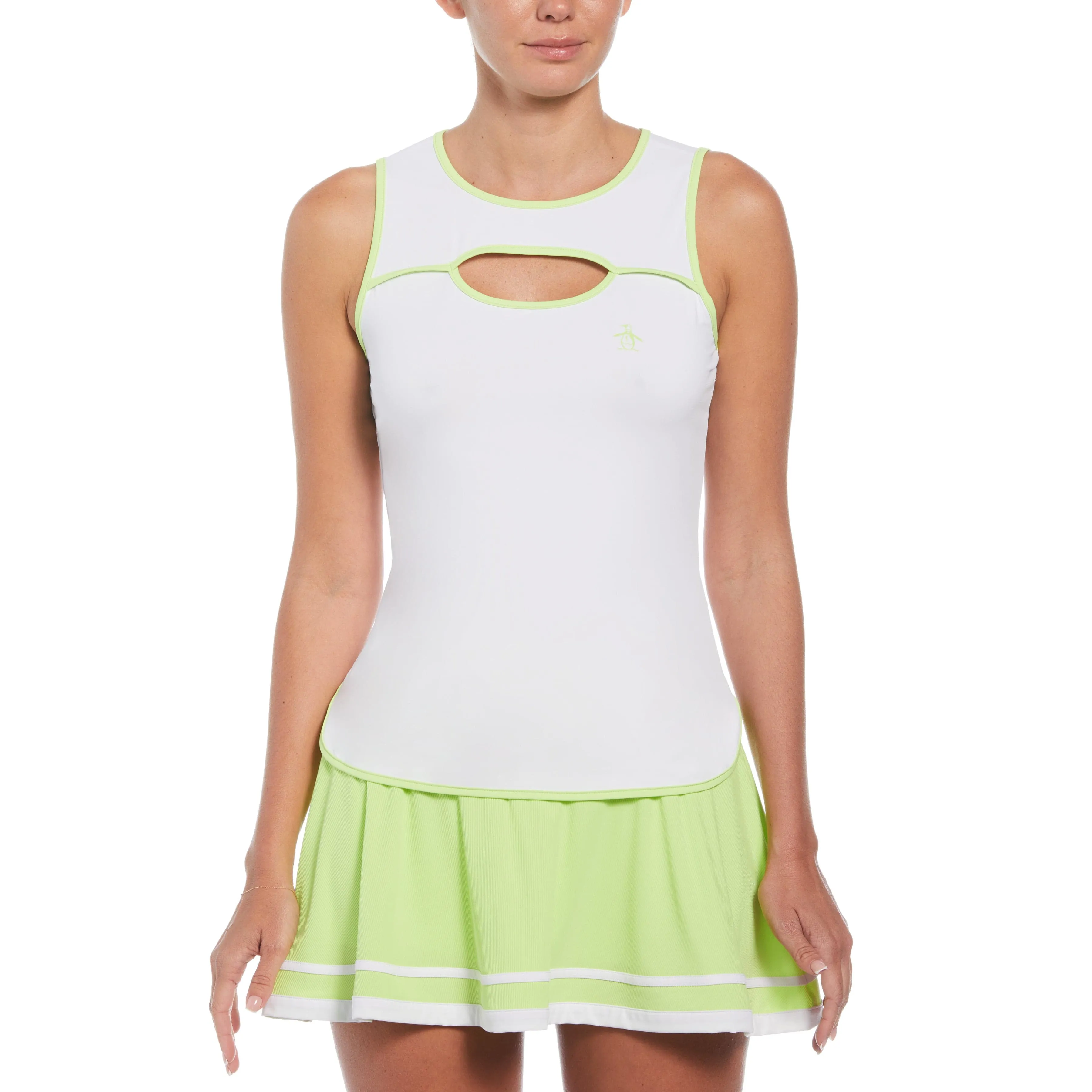 Women's Color Block Cut-out Tennis Tank