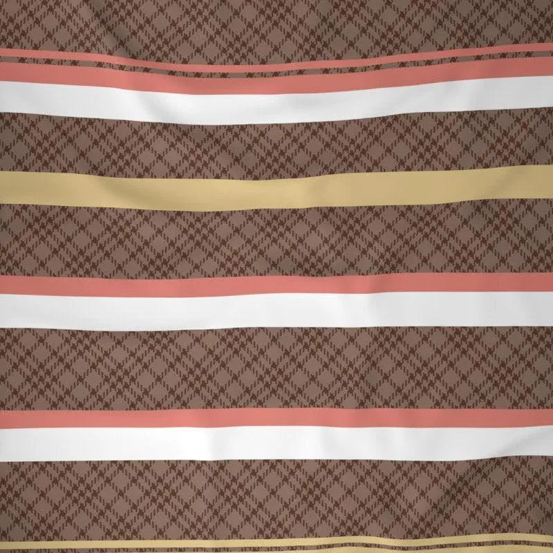 Zinnia Stripe Bedsheet - Brown
